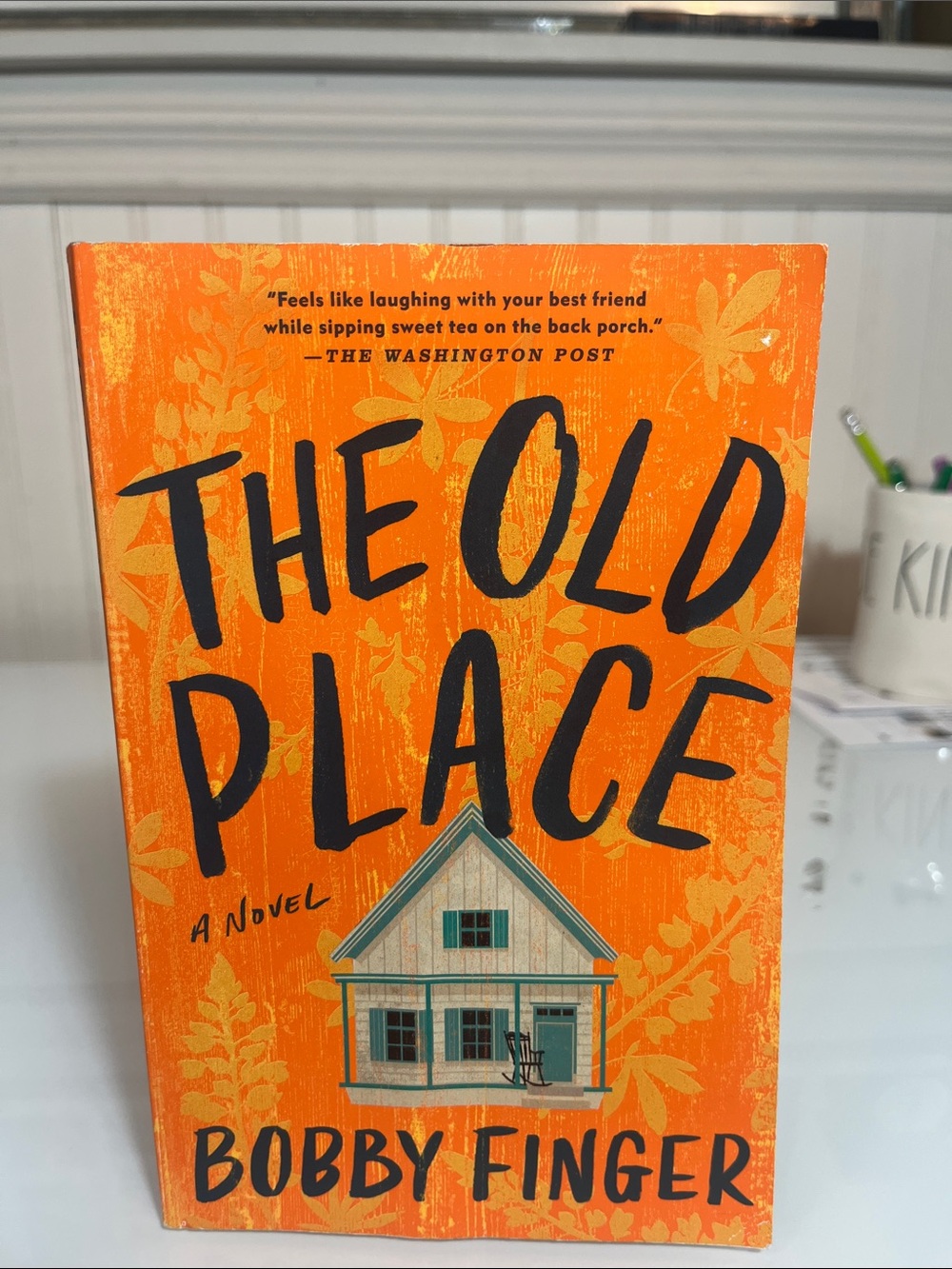 The Old Place by Bobby Finger - Bright Orange Paperback book novel